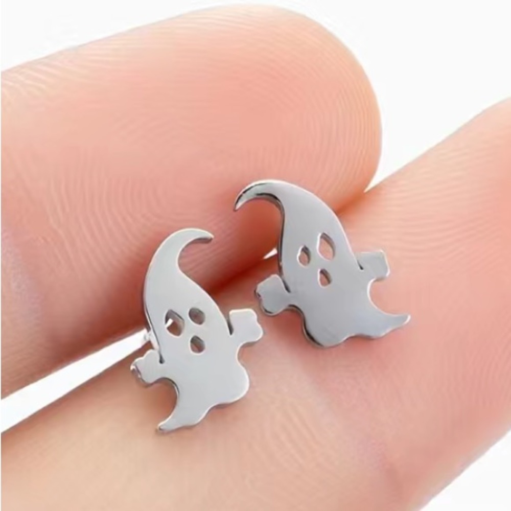 NWT Dainty Ghost stainless steel earrings